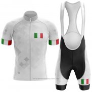 2020 Maillot Cyclisme Italie Blanc Manches Courtes et Cuissard (2)